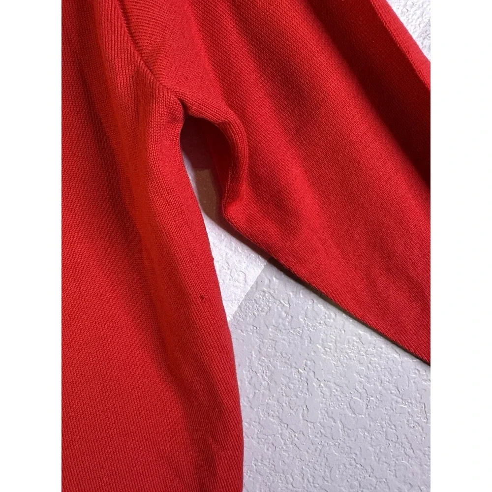 Vintage Pendleton Sweater Womens Size Medium Red Crewneck Pullover Wool USA 90s - Picture 7 of 12